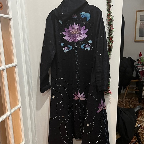 Elegant Black Floral Women's Dress - Picture 2 of 2